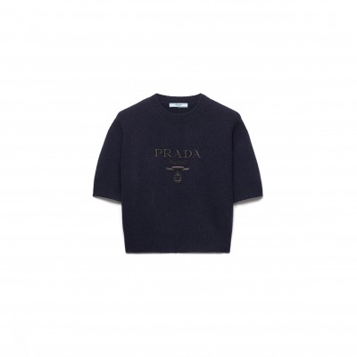 PRADA WOOL AND CASHMERE CREW-NECK SWEATER P24Z1U